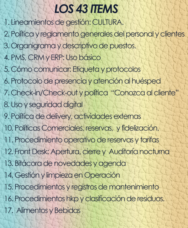 ÍNDICE & DESARROLLO de las primeras enseñanzas en la hospitalidad. - Imagen 4