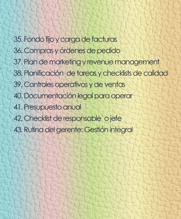 ÍNDICE & DESARROLLO de las primeras enseñanzas en la hospitalidad. - Imagen 6